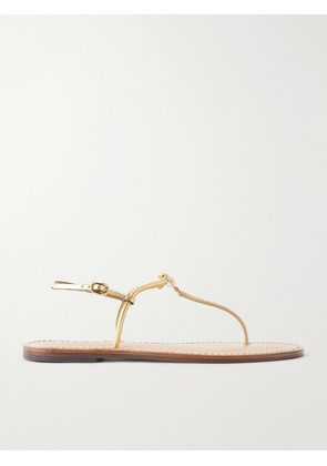 AMANU - The Naivasha Embellished Leather Sandals - Gold - US4,US5,US6,US7,US8,US9,US10,US11,US12
