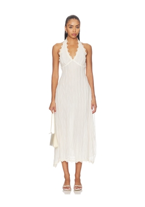 LIONESS Stars Align Midi Dress in Cream. Size S. Also in XS.