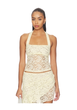 LIONESS Palisades Halter Top in Neutral. Size S. Also in XS, M, L, XL.