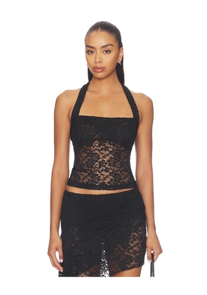 LIONESS Palisades Halter Top in Black. Size S. Also in XXS, XS, M, L, XL.