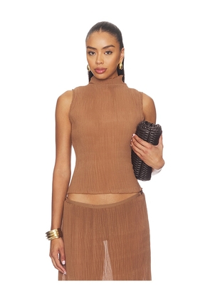LIONESS Ford Top in Chocolate. Size S. Also in XXS, XS, M, L.