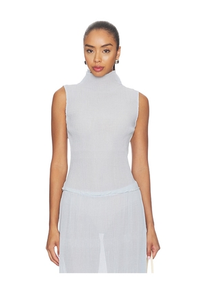 LIONESS Ford Top in Baby Blue. Size S. Also in XXS, XS, M, L, XL.