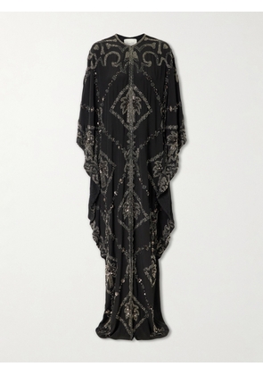 Johanna Ortiz - Embellished Silk Maxi Dress - Black - US2,US4,US6