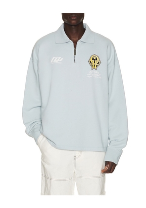 OFF-WHITE Offline Team Fleece Polo in Blue. Size S. Also in M, L, XL/1X.