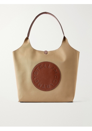 Stella McCartney - Logo-embossed Reversible Vegetarian Material And Cotton-twill Tote - Brown - One size