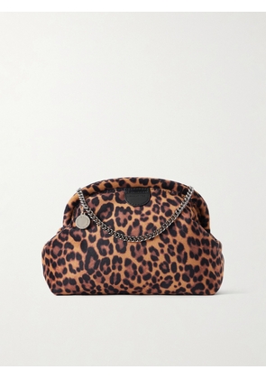 Stella McCartney - Falabella Leopard-print Velvet Clutch - Animal Print - One size