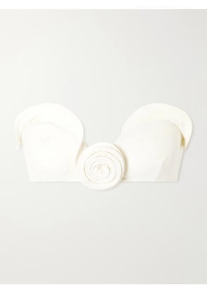 Magda Butrym - Appliquéd Stretch-jersey Bikini Top - Neutrals - FR 34,FR 36,FR 38,FR 40,FR 42