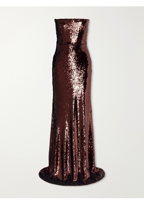 Alex Perry - Sequin-embellished Gown - Brown - UK 6,UK 8,UK 10,UK 12