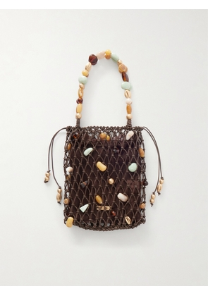 Cult Gaia - Mercier Bead-embellished Mini Bag - Brown - One size