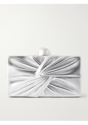 Cult Gaia - Lisse Gathered Leather Clutch - Silver - One size