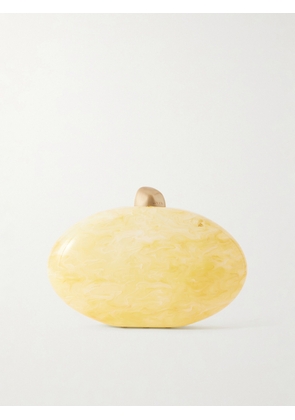 Cult Gaia - Eviana Marble-effect Clutch - Yellow - One size