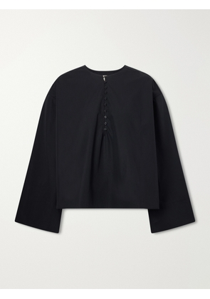 KALLMEYER - Marguerite Cotton-poplin Blouse - Black - x small,small,medium,large,x large