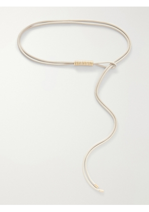 KALLMEYER - Lowell Embellished Leather Belt - White - One size