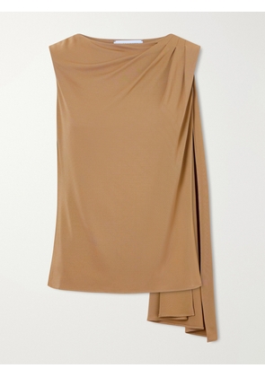 KALLMEYER - Floriana Draped Jersey Blouse - Brown - x small,small,medium,large,x large
