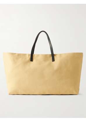 KALLMEYER - Cottage Leather-trimmed Canvas Tote - Neutrals - One size