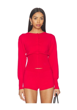 superdown Jayella Knit Top in Red. Size XS. Also in S, M, L.