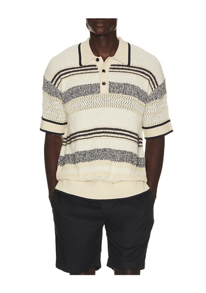Scotch & Soda Structured Dropped Shoulder Knitted Polo in Multi. Size S. Also in M, XL/1X, XXL/2X, L.