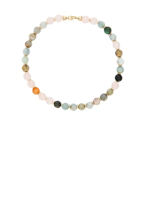 SHASHI Beaded Necklace in Green.