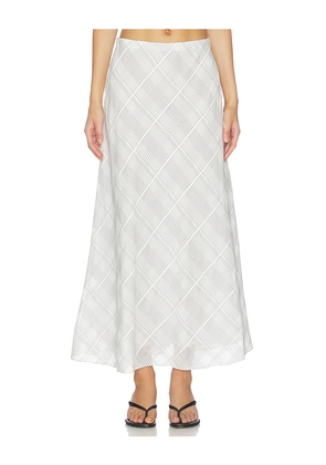 Rag & Bone Wren Plaid Skirt in White. Size XS. Also in S, M, L.