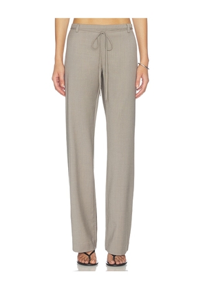 St. Agni 90's Wool Rouleau Minimal Pant in Taupe. Size XXS. Also in XS, S, M, L, XL.
