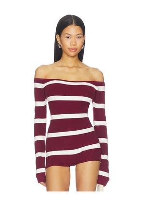 SNDYS Carla Top in Burgundy. Size XXS. Also in XS, S, M, L, XL, XXL.