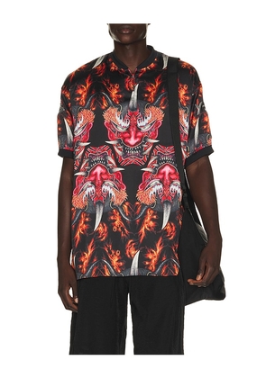 Y-3 Satin Oni Jersey in Multi. Size XS. Also in S, M, L, XL/1X.