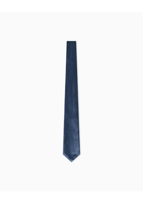 Woven double tie in iridescent viscose and silk velvet