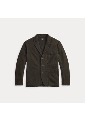 Knitted Herringbone Twill Blazer