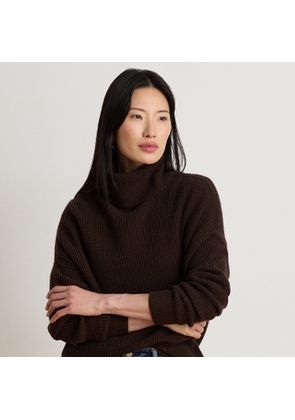 Rib-knit Wool-Cashmere Roll Neck Jumper