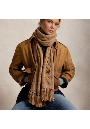 Polo Bear Cable-Knit Scarf