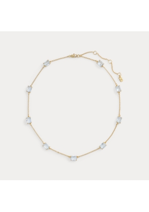 Gold-Plated Stone Station Necklace