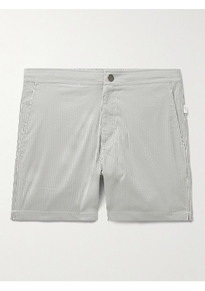 Onia - Calder Straight-Leg Mid-Length Striped Swim Shorts - Men - Blue - S