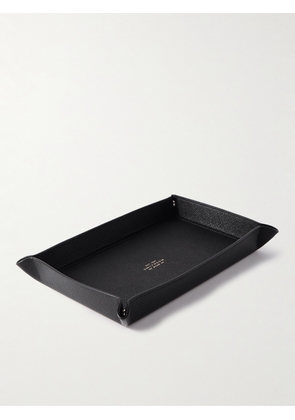 Smythson - Small Panama Cross-Grain Leather Trinket Tray - Men - Black