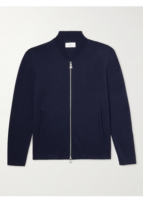 Mr P. - Double-Faced Merino Wool-Blend Bomber Jacket - Men - Blue - M
