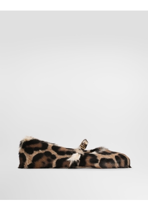 Dolce & Gabbana Ballerina - Woman Flat Shoes Brown 37.5