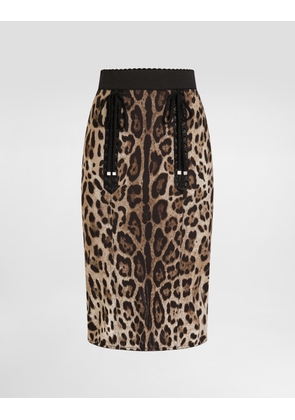Dolce & Gabbana Leo-print Fabric Skirt - Woman Skirts Animal Print 36