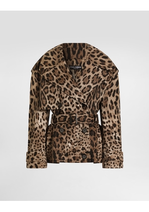 Dolce & Gabbana Leo-print Cotton Drill Jacket - Woman Coats And Jackets Animal Print 44