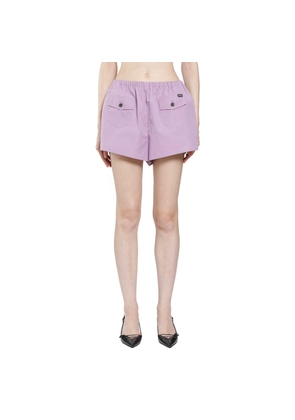 Cotton Poplin Mini Shorts