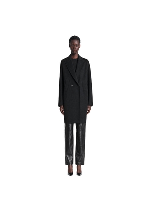 Double-Breasted Wool Broadcloth Coat