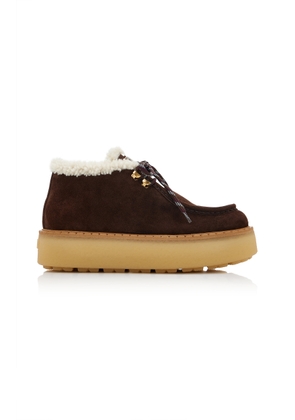 Prada Shearling Chukka Boots - Moda Operandi