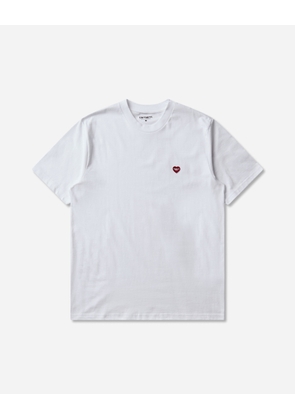 Men s Small Heart T-Shirt White / Red