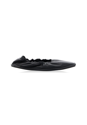 St. Agni Gathered Leather Ballet Flats - Moda Operandi