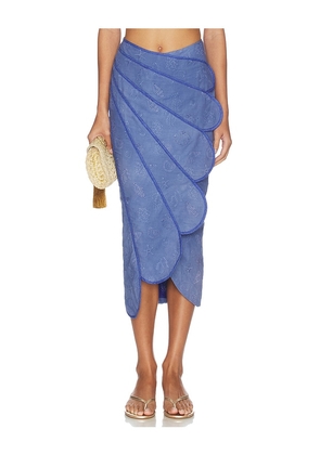 AZULU Sango Skirt in Blue. Size XS. Also in XXS, S, M, L.
