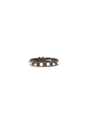 Valentino Garavani Brown Calf Leather Bos Taurus Bracelet - One Size