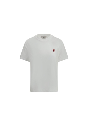 Ami Paris White Cotton T-Shirt - L