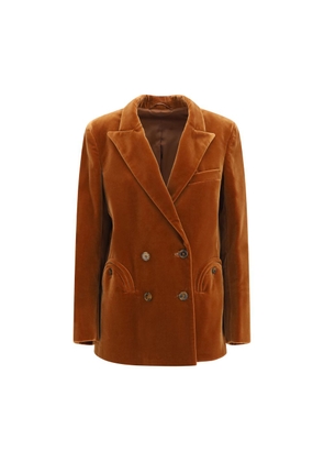 Blazé Milano Brown Cotton Blazer - 0/XS