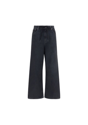 MM6 Black Cotton Relaxed Fit Jeans - W25