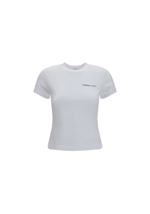 Off-White White Cotton T-Shirt - M