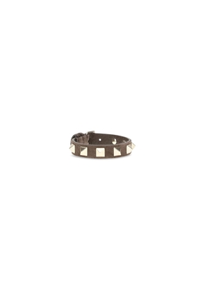 Valentino Garavani Brown Calf Leather Bos Taurus Bracelet - One Size