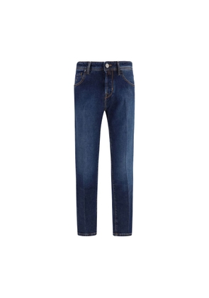 Jacob Cohen Blue Elastane Tapered Jeans - W30